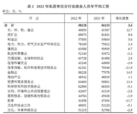 2022年新疆私营单位就业人员年平均工资58128元