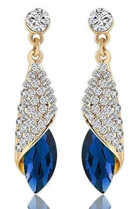 Shining Diva Fashion 18K Gold Plated Crystal Stylish Earings Fancy ...