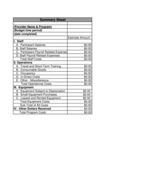 Fillable Online Summary Sheet - blickingcountyjfscomb Fax Email Print ...