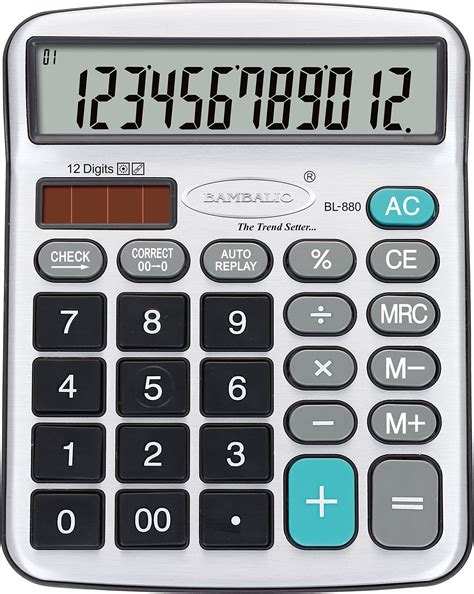 Bambalio12 Digits BL-880 Electronic Calculator with Big Display ...