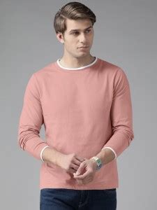 THE DRY STATE Solid Men Polo Neck Pink T-Shirt - Buy THE DRY STATE ...
