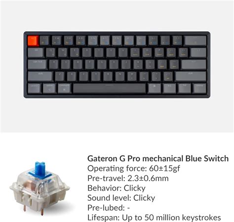 Buy Keychron K12 60% Layout Bluetooth Wireless/USB Wired Mechanical ...