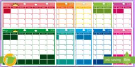 Calendario Editabile | Twinkl
