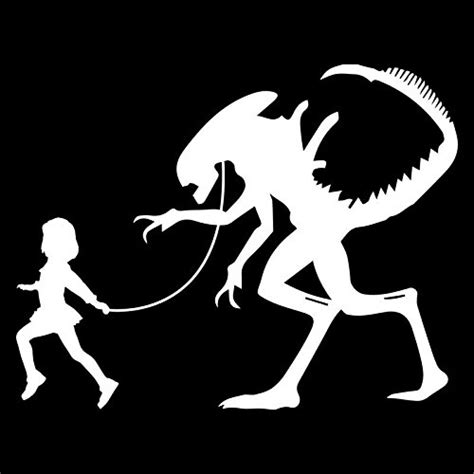 Girl Leading A Xenomorph Alien Vinyl Decal Sticker | Cars Trucks Vans ...
