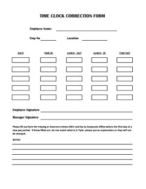 Time Card Adjustment Form - Fill Online, Printable, Fillable, Blank ...