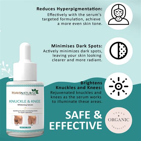 Knuckle & Knee Whitening Serum | Dark Knuckles| 30ml | 7DaysNatural