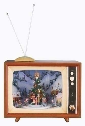 Roman 10" Animated and Musical Retro Television Set with LED Lights ...