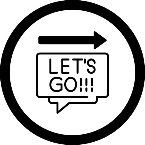 Lets Go Circle Icon 48283051 Vector Art at Vecteezy