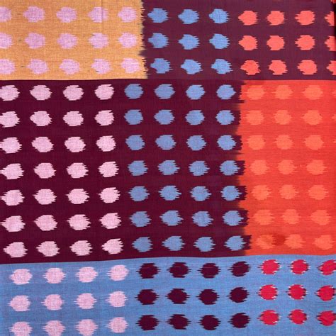 Multi Color Central Asian Ikkat Cotton Fabric – Ikkat Time