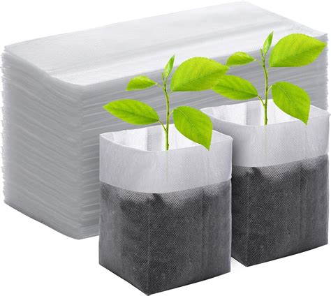 GREANER Nursery Growing Bags Large, Biodegradable Non-Woven Fabric ...