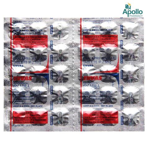 Envas 2.5 Tablet | Uses, Side Effects, Price | Apollo Pharmacy