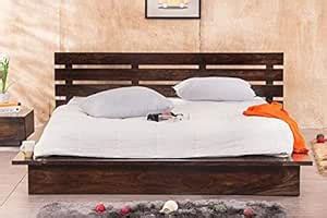 Unique woodcraft Sheesham Wood Low Height King Size Bed Without Storage ...