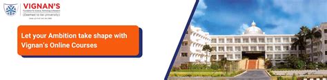 Online Programmes from Vignan University - Online Distance Education