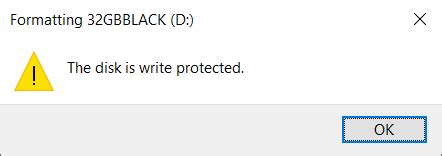 Image result for The Disk Is Write Protected