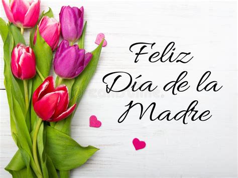 Mother`s Day Card with Spanish Words: Happy Mother`s Day, Stock Image ...