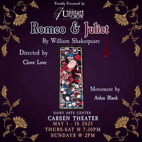 The Upstart Crow Theatre Company presents Romeo & Juliet – Dairy Arts ...