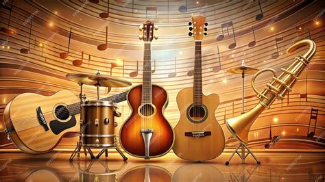 Latin Rhythms Musical Background with Guitar Bongos Trumpet Musical ...