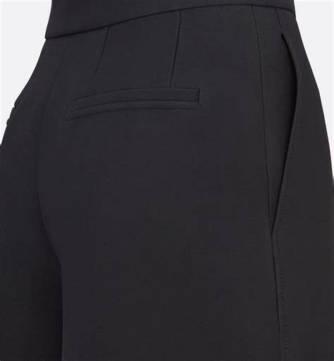 Cropped Pants Black Wool and Silk | DIOR