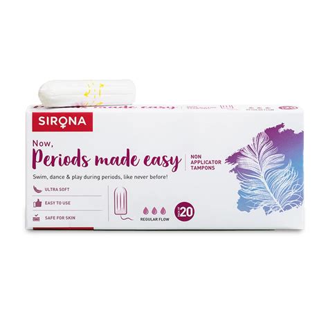 Buy Sirona Period Made Easy Non Applicator Tampons for Medium & Regular ...