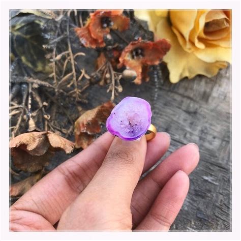Get Lavender Agate Gold-Plated Adjustable Ring at ₹ 400 | LBB Shop