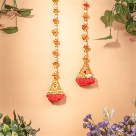 Vibrant Pom Pom Drop Door Hanging - Colorful Festive Decor | The Zappy Box