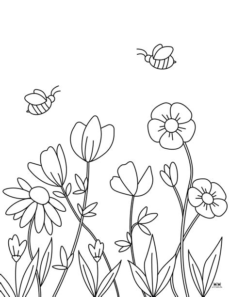 Coloring Sheet Free Printable Flower Coloring Pages