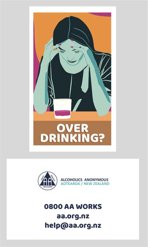 Business Card Female English - Alcoholics Anonymous Aotearoa/New Zealand