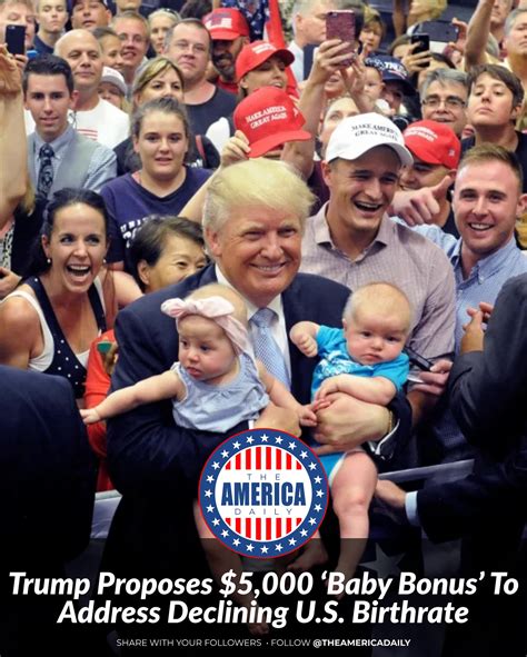 The America’s Daily | President Donald Trump is proposing a $5,000 “baby bonus” to encourage ...