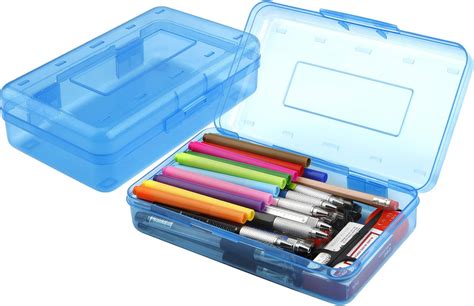Amazon.com : Fainne 24 Pack Pencil Boxes for School Bulk Clear Pencil ...