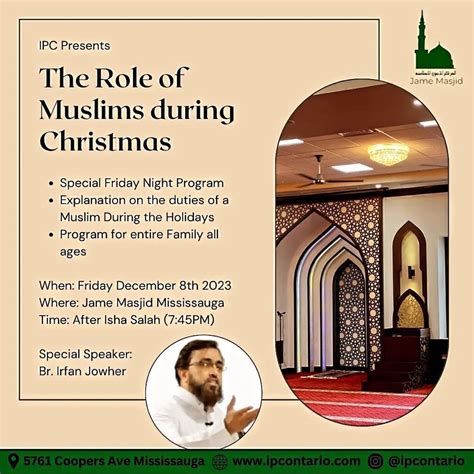 THE ROLE OF MUSLIMS DURING CHRISTMAS , IPC Jame Masjid Mississauga, 8 ...