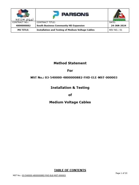 Image result for Method Statement Electrical Testing