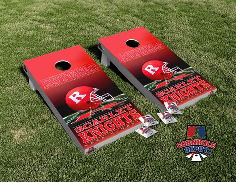 Rutgers Scarlet Knights Cornhole Board Vinyl Wrap Skins Laminated Stic ...