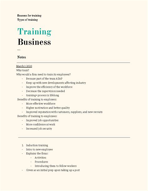 Image result for Training Notes Hand Out