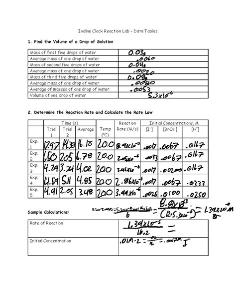 Lab Report Iodine Clock Reaction at Jeff Updike blog