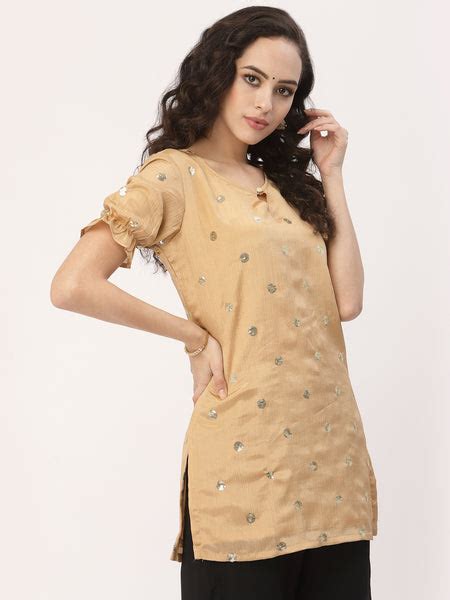 Chinon Sequin Embroidered Kurti – Mystudiorasa
