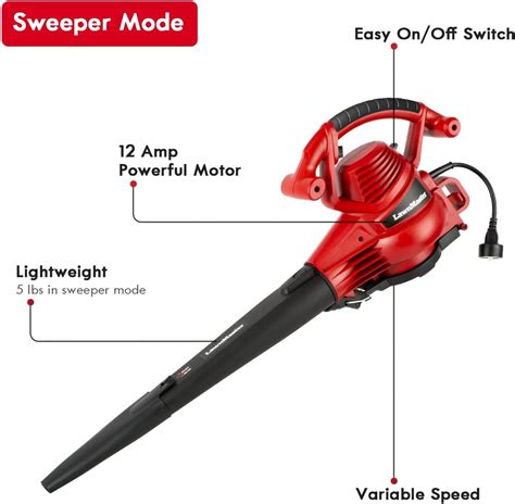 LawnMaster Red Edition BV1210 Electric Blower Vacuum India | Ubuy