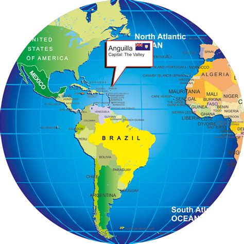 Anguilla On A World Map