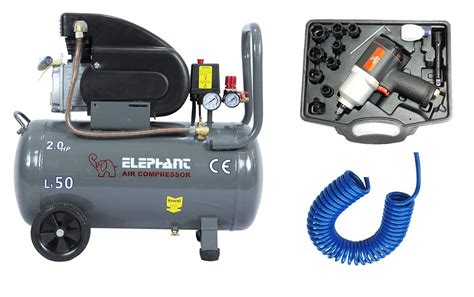 Buy Elephant Combo of Pneumatic Impact wrench 1/2" IW 02 CM and Air ...