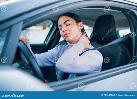 Woman Suffering Neck Pain after Car Accident Pile-up Stock Image - Image of assistance, problem ...