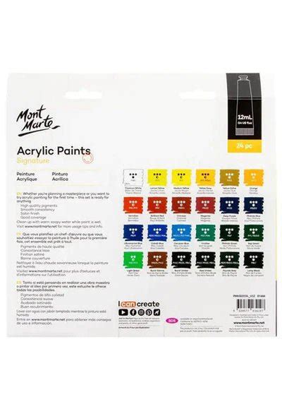 MONT MARTE SIGNATURE ACRYLIC PAINTS 24COLX12ML – Odyssey Online Store