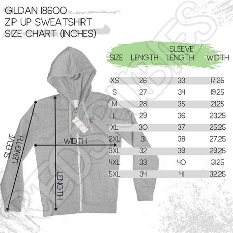Zipper Hoodie Size Chart at Jett Quong blog