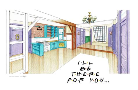 Floorplan of Joey-Chandler & Monica-Rachel's apartment : r/friends_tv_show