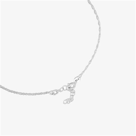 Classic Twisted Silver Anklet for Women
