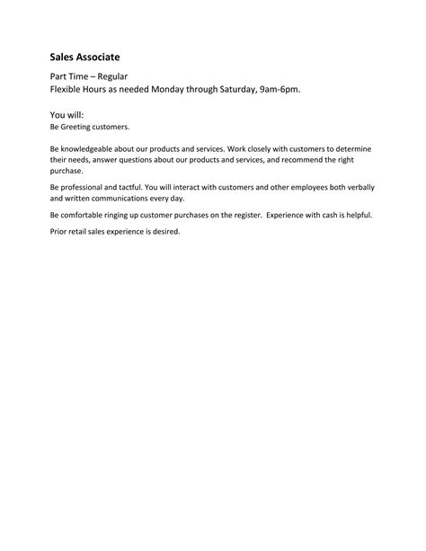 Image result for Sales Associate Job Description