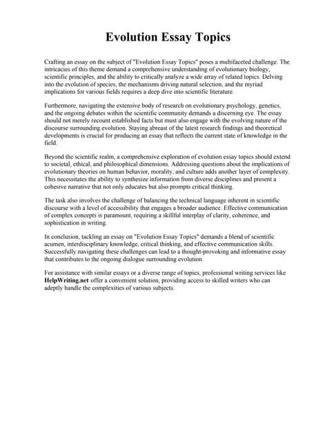 Image result for Evolution Topics