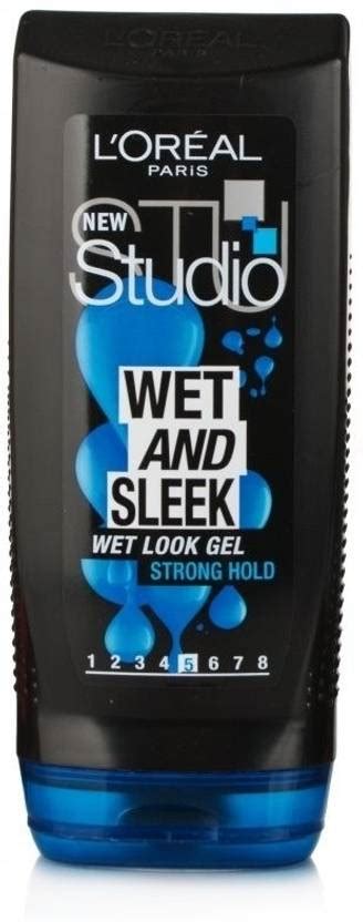 L'Oréal Paris Studio Wet And Sleek - Wet Look Gel Strong Hold Hair Gel ...