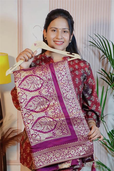 Royal Purple Silk Saree – Daisy