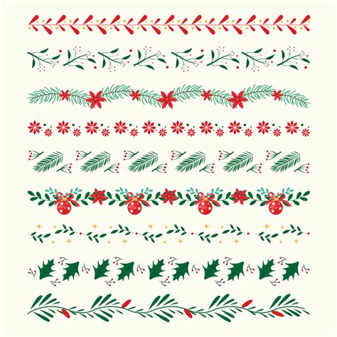 Christmas Border Set Design 35702614 Vector Art at Vecteezy
