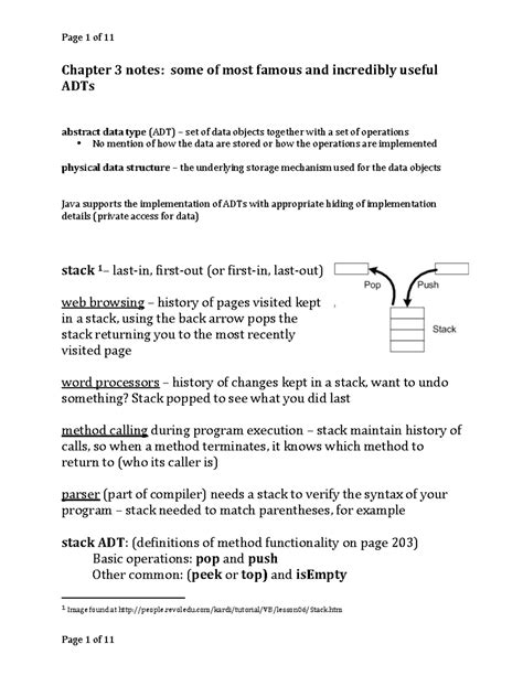 Chapter 3 ADT notes - Chapter 3 notes: some of most famous and ...