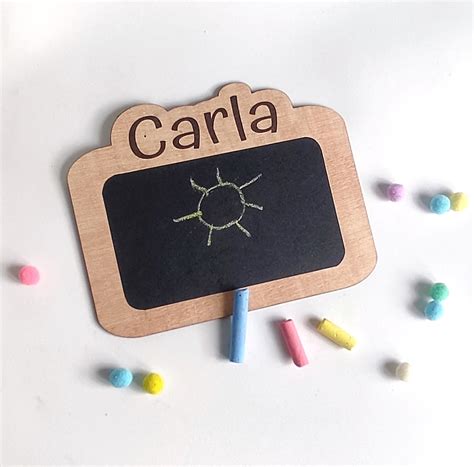 Pizarra infantil madera personalizada - Las Manitas de Lora